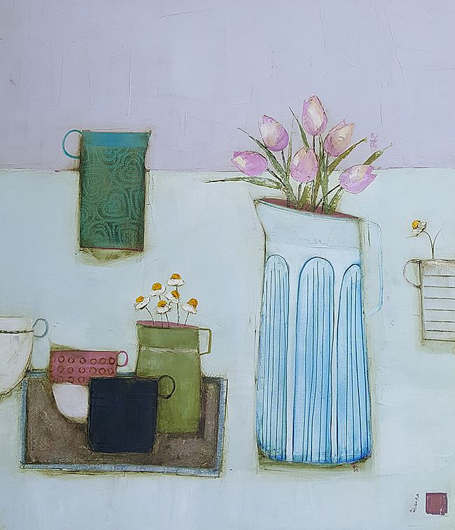 Eithne  Roberts - Tea and tulips